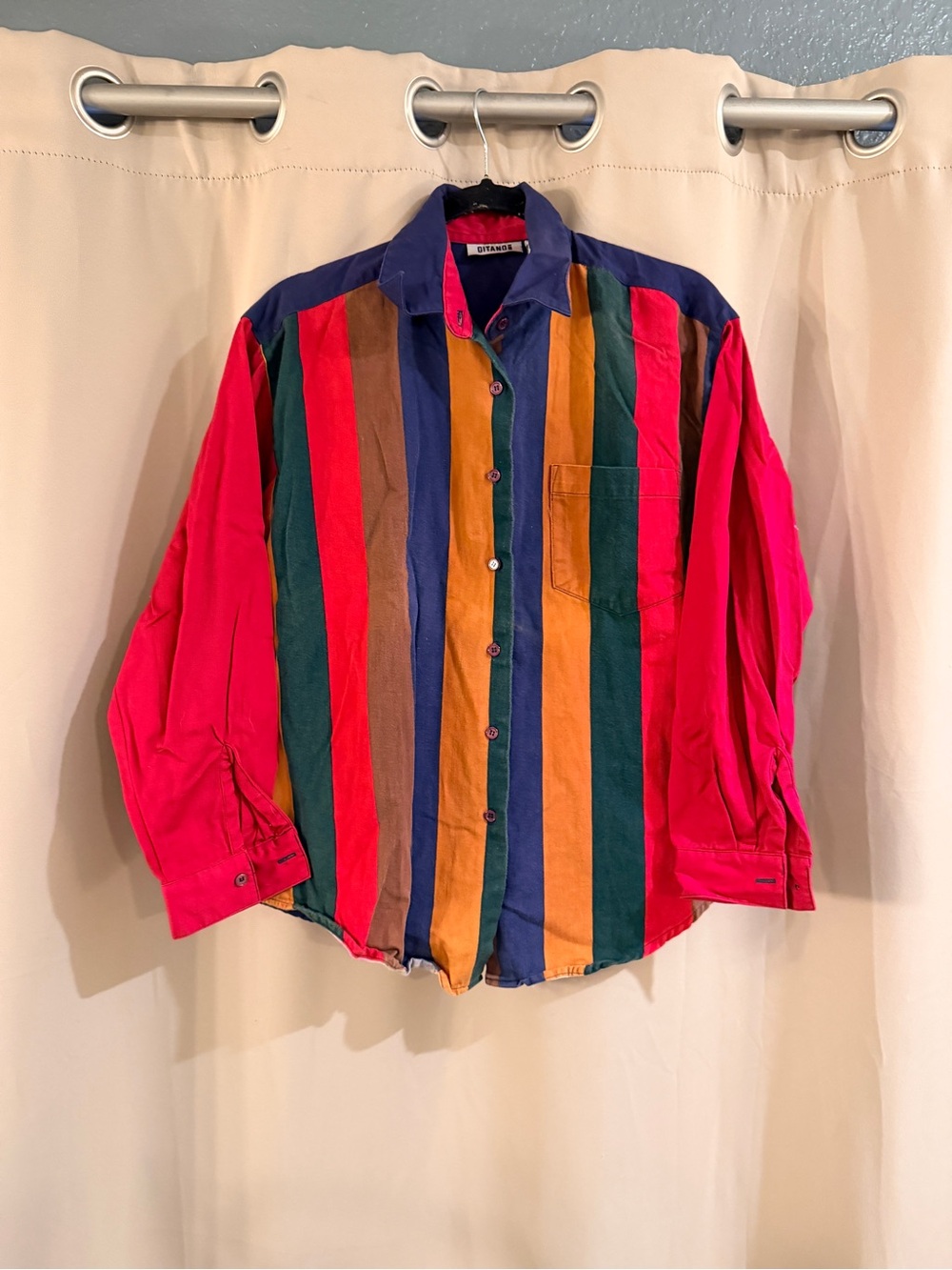 Gitano  Vintage Navy and Red Casual Shirt